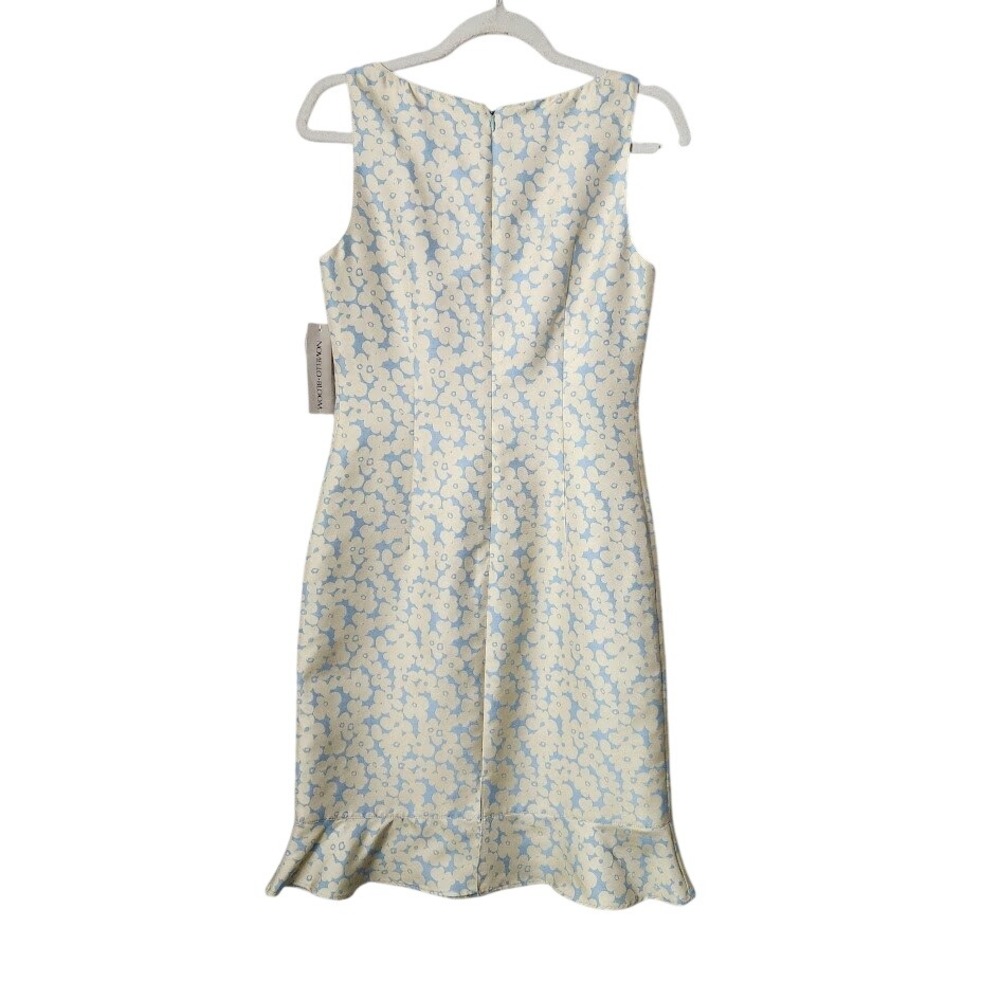 NOVELLO BLOOM 90s Floral Mini Dress Pastel Blue Coquette Size 4 NEW - Picture 3 of 10